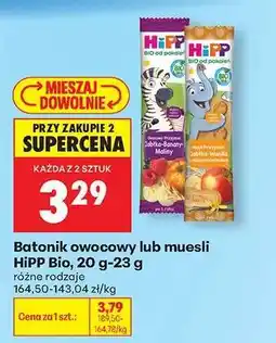 Biedronka Batonik owocowy lub muesli HiPP Bio, 20 g-23 g oferta