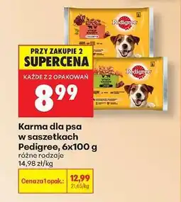 Biedronka Karma dla psa w saszetkach Pedigree, 6x100 g oferta