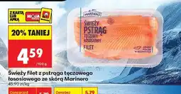Biedronka Świeży filet z pstrąga tęczowego łososiowego ze skórą Marinero oferta