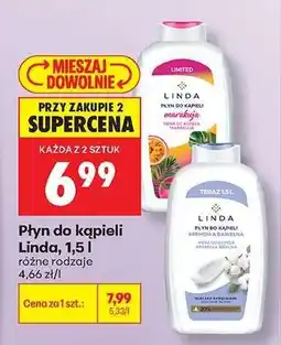 Biedronka Płyn do kąpieli Linda, 1,5 l oferta