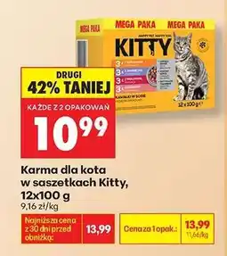 Biedronka Karma dla kota w saszetkach Kitty 12x100 g oferta