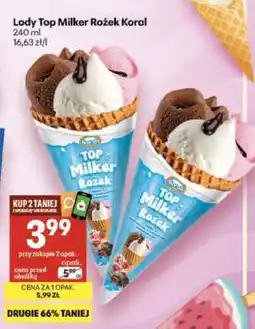 Delikatesy Centrum Lody Top Milker Rożek Koral oferta