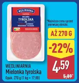 ALDI WĘDLINIARNIA Mielonka tyrolska oferta