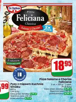 Dino Pizza Salame e Chorizo Feliciana Dr. Oetker 2-pak oferta