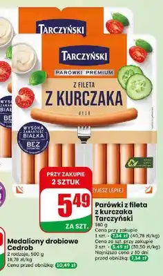 Dino Parówki z fileta z kurczaka Tarczyński oferta