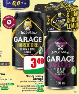 Dino Napój piwny Garage Hardcore Lemon & Lime Shock oferta