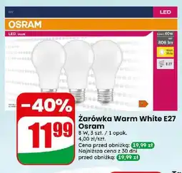 Dino Żarówka Warm White E27 Osram 3-pak oferta