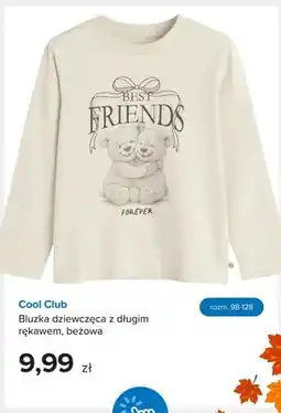 Smyk Bluzka dziewczęca z długim rękawem beżowa Cool Club oferta