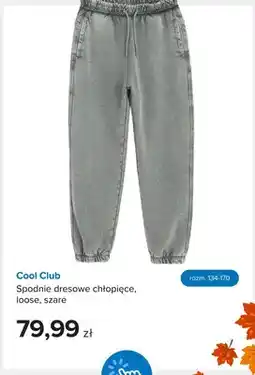 Smyk Spodnie dresowe chłopięce loose szare Cool Club oferta