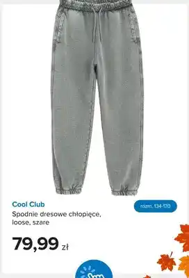 Spodnie dresowe chłopięce loose szare Cool Club