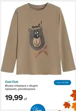 Smyk Bluzka chłopięca z długim rękawem jasnobrązowa Cool Club oferta