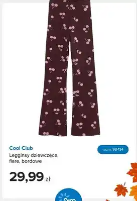 Legginsy dziewczęce flare bordowe Cool Club