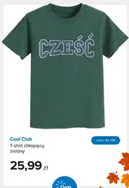 Smyk T-shirt chłopięcy zielony Cool Club oferta