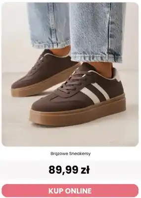 Brązowe sneakersy Renee