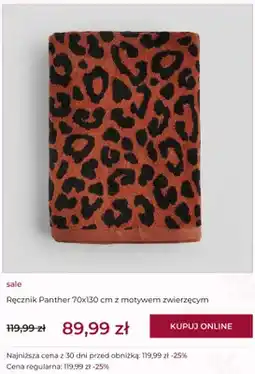 Home&You Ręcznik Panther 70x130 cm z motywem zwierzęcym home & you oferta