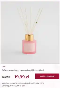 Home&You Dyfuzor zapachowy z patyczkami Floren 40 ml home & you oferta