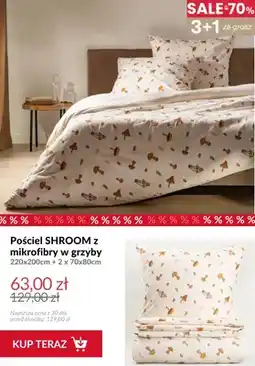 Homla Pościel Shroom z mikrofibry w grzyby 220x200 cm + 2x70x80 oferta