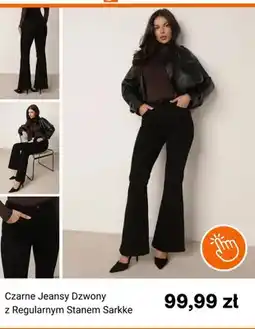 Born2be Czarne jeansy dzwony z regularnym stanem Sarkke Born2be oferta