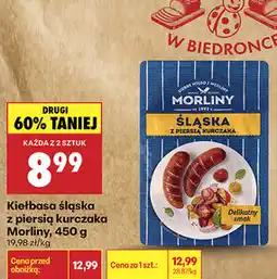 Biedronka Kiełbasa śląska z piersią kurczaka Morliny oferta