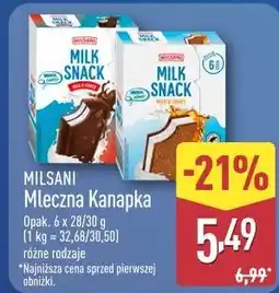 ALDI Milsani Mleczna Kanapka oferta