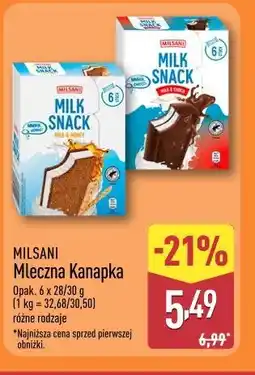 ALDI Milsani Mleczna Kanapka oferta