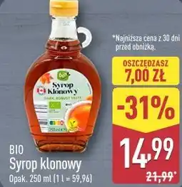 ALDI BIO Syrop klonowy oferta