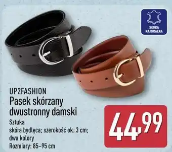 ALDI UP2FASHION Pasek skórzany dwustronny damski oferta
