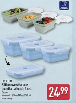 ALDI CROFTON Silikonowe składane pudełka na lunch, 3 szt oferta