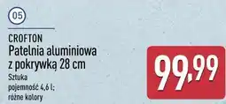 ALDI CROFTON Patelnia aluminiowa z pokrywką 28 cm oferta