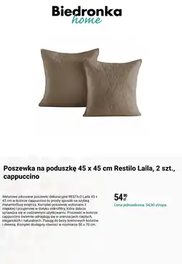 Biedronka Poszewka na poduszkę Restilo Laila 45 x 45 cm, 2 szt., cappuccino oferta