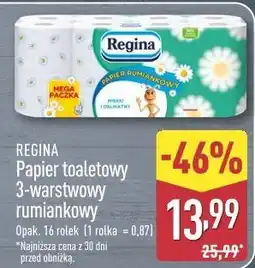 ALDI Papier toaletowy 3-warstwowy rumiankowy Regina oferta
