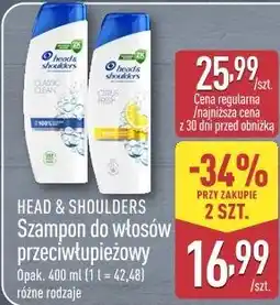 ALDI Szampon do włosów przeciwłupieżowy Head & Shoulders oferta