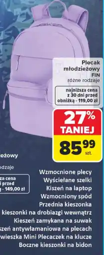 Carrefour Plecak młodzieżowy fin oferta