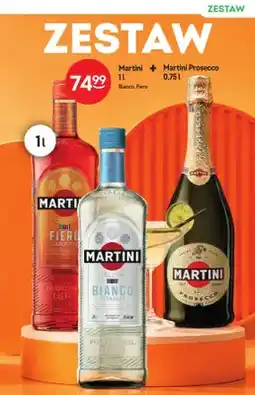 Żabka Zestaw Martini Bianco 1 l + Martini Prosecco 0,75 oferta