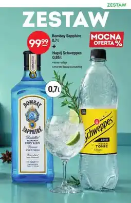 Żabka Zestaw Bombay Sapphire + Napój Schweppes oferta