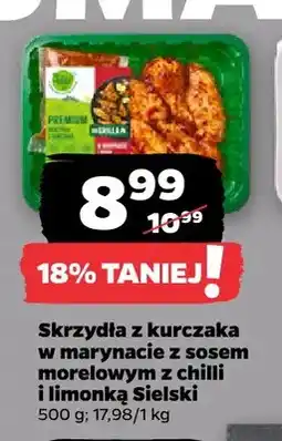 Netto Skrzydła z kurczaka w marynacie z sosem morelowym z chilli i limonką Sielski oferta