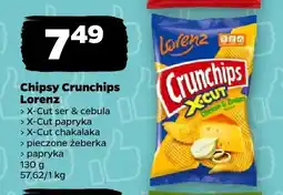 Netto Chipsy Crunchips Lorenz X-Cut ser i cebula oferta