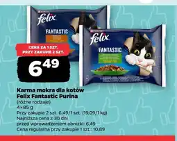 Netto Karma mokra dla kotów Felix Fantastic Purina 4-pak oferta