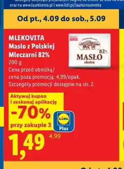 Lidl Masło ekstra z Polskiej Mleczarni oferta