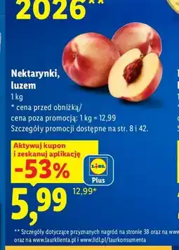 Lidl Nektarynki luzem oferta