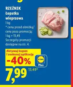 Lidl Łopatka wieprzowa Rzeźnik oferta