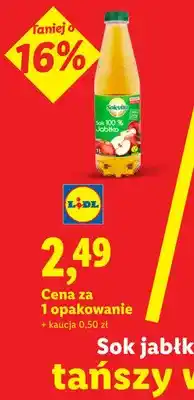 Lidl Sok jabłkowy Solevita 100% oferta