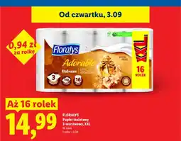 Lidl Papier toaletowy 3-warstwowy XXL Floralys 16-pak oferta
