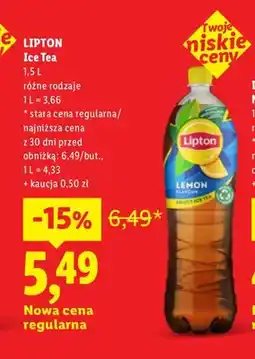 Lidl Herbata mrożona Lipton Ice Tea oferta