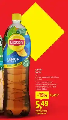 Lidl Herbata mrożona Lipton Ice Tea cytryna oferta