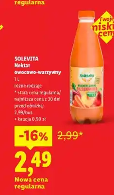 Lidl Nektar owocowo-warzywny Solevita oferta