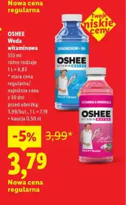 Lidl Woda witaminowa Magnesium + B6 Oshee oferta