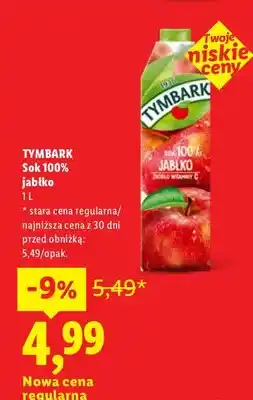 Lidl Sok jabłko Tymbark 100% oferta