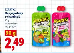 Lidl Mus jogurtowy z witaminą D brzoskwinia Piratki oferta