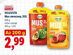 Lidl Mus owocowy XXL jabłko i brzoskwinia Solevita oferta